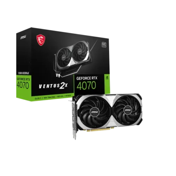 MSI GeForce RTX 4070 VENTUS 2X E 12G OC GDDR6X Graphics Card